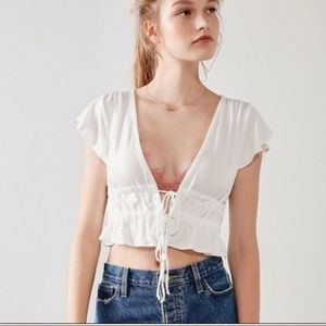 Kimchi Blue White M Coverup Top